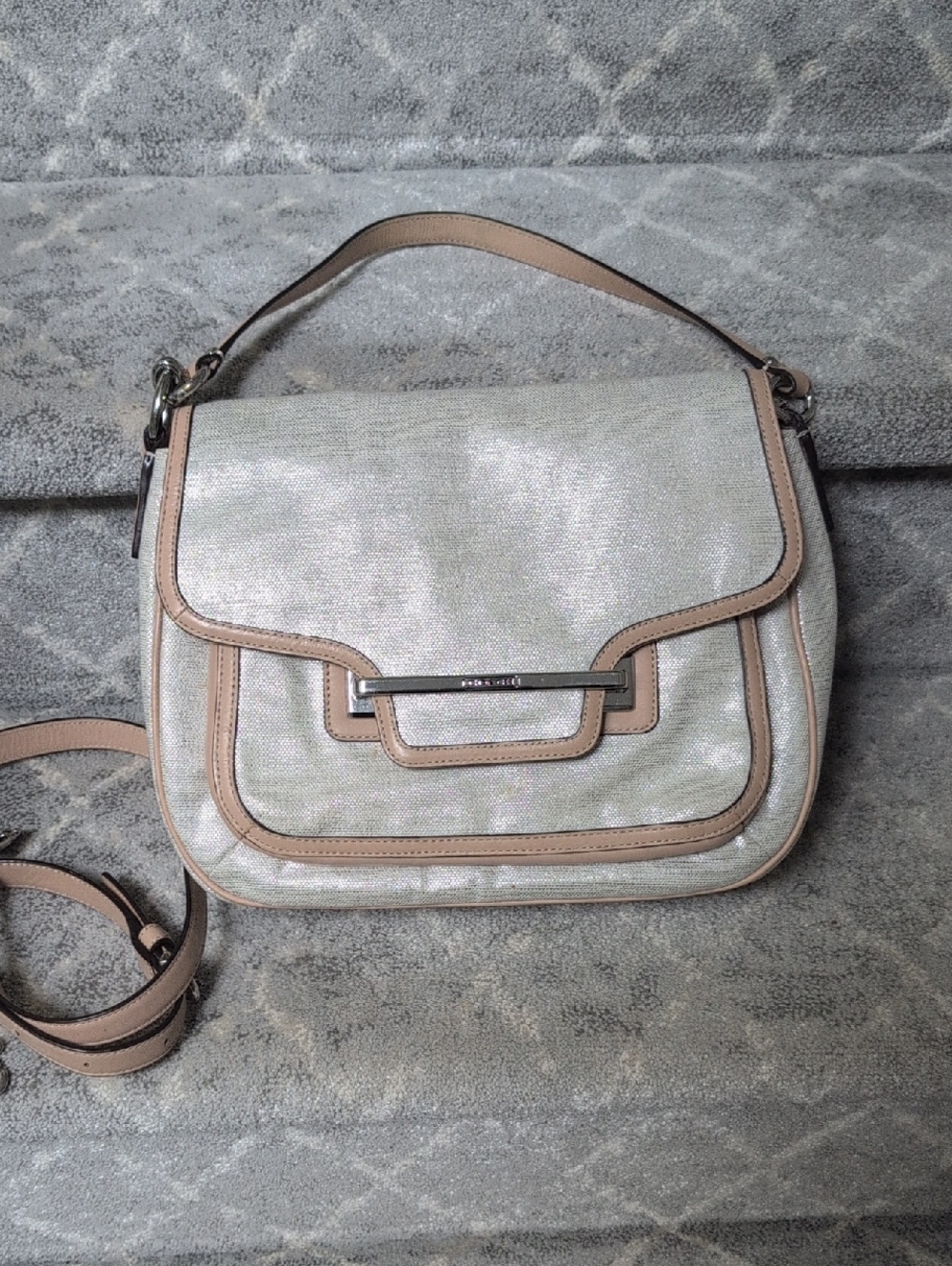 Coach Taylor 2014 Foiled Flap Shoulder bag with Crossbody Strap